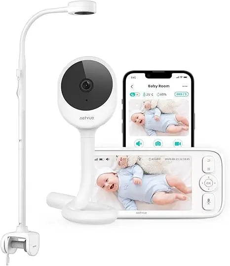 Peekababy Baby Camera Monitor Video - Baby Monitor with Camera and Audio, 5" Display, 2-Way Talk, 4 in 1 Bracket Meets The Need