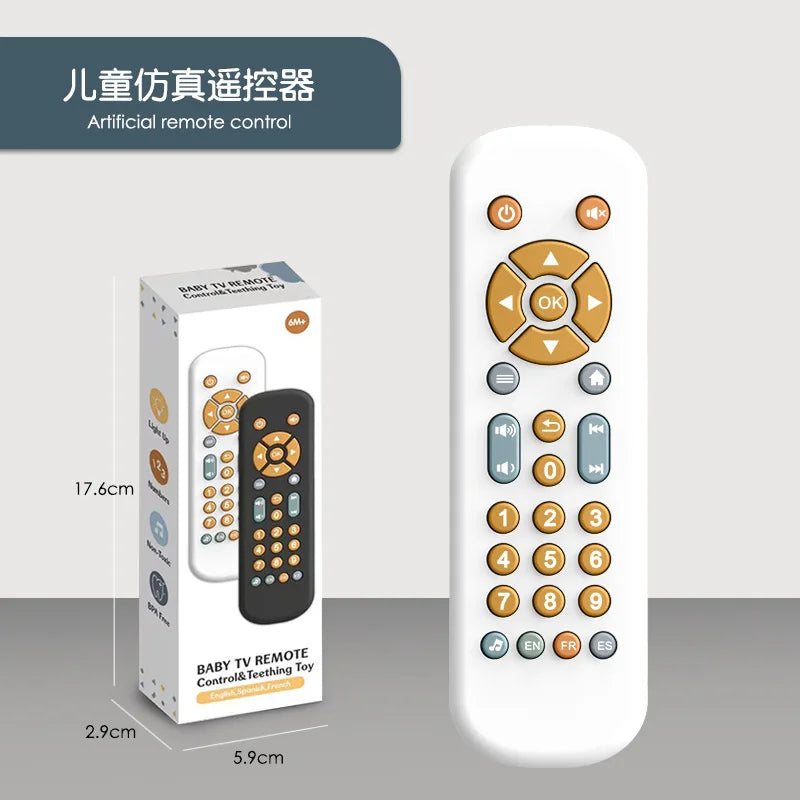 Baby Simulation TV Remote Control Kaola Shape Toys Musical Light Sensory Kid Early Educational Learning Montessori Christmas present