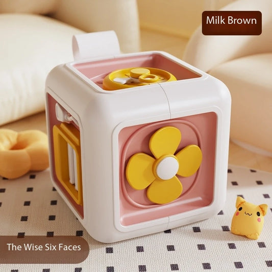 6 in 1 Montessori Educational Toys Sensory BusyBoard Baby Practice Skills Drawer Cube FidgetEducational Toys for Girl Boy