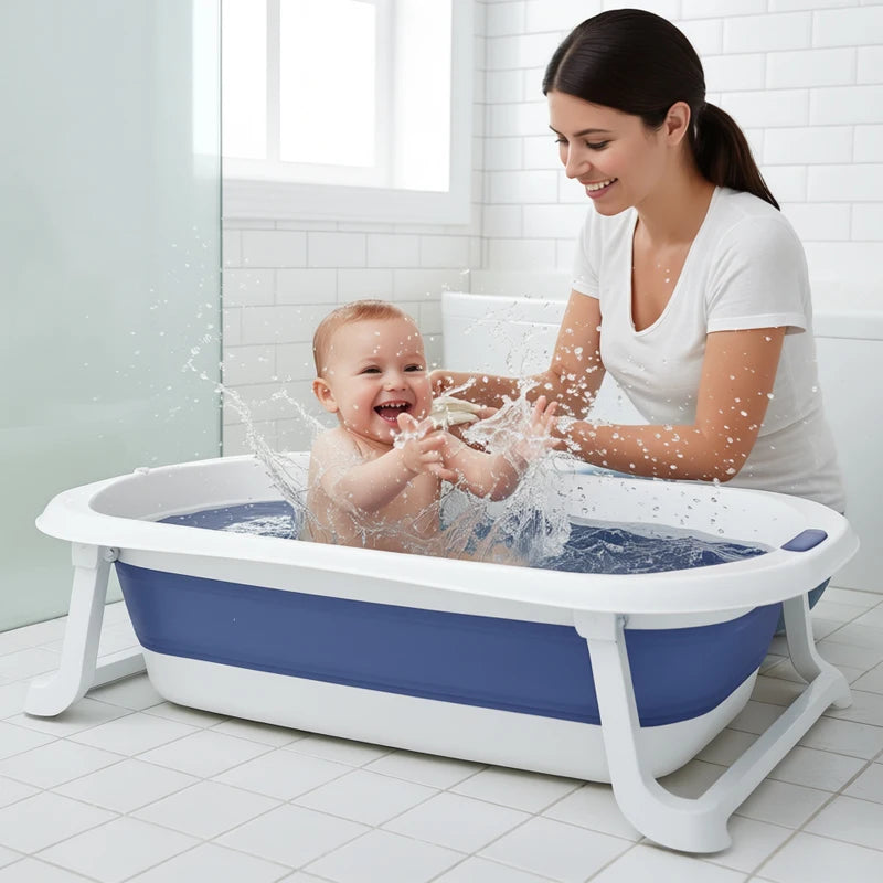 Newborn Collapsible Baby Bathtub Portable Travel Bathtub  Foldable Baby Bathtub Foldable Bath Basin Newborns For Baby 0-36 Month