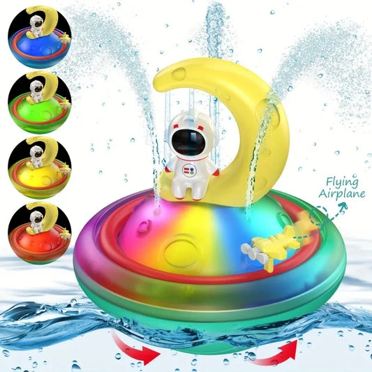 Baby Bath Toys for Toddlers, Spray Water Toy Rotation Baby Light up Bath Toys, Automatic Induction Sprinkler Shower Toys with LE
