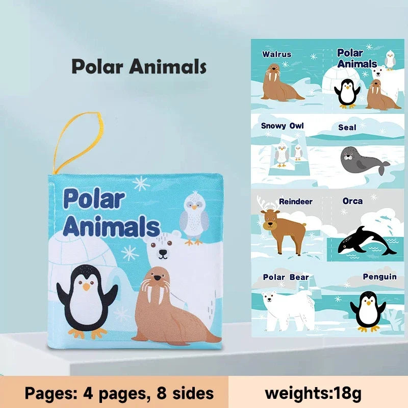 Baby Cloth Book Early Education Toys 0-12 Months Numbers Animal Family Cognitive Toys Soft Baby Books Infant Early Learning Toys