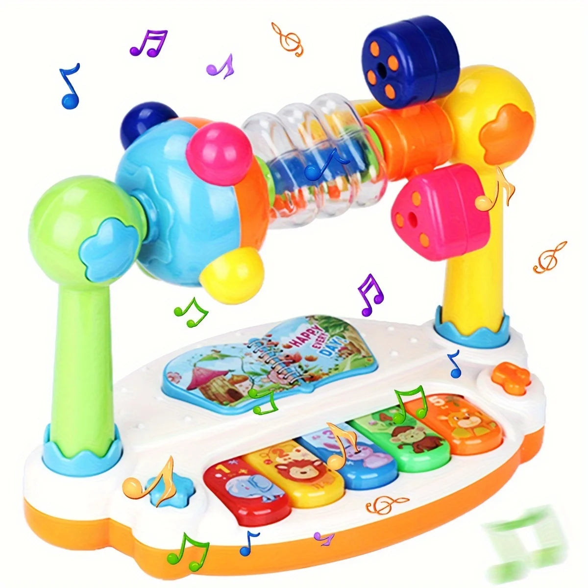 Baby Musical Piano Keyboard Toys, Rhythm Game & Song Play Activity Learning Toy, Christmas Gifts, Halloween Gifts