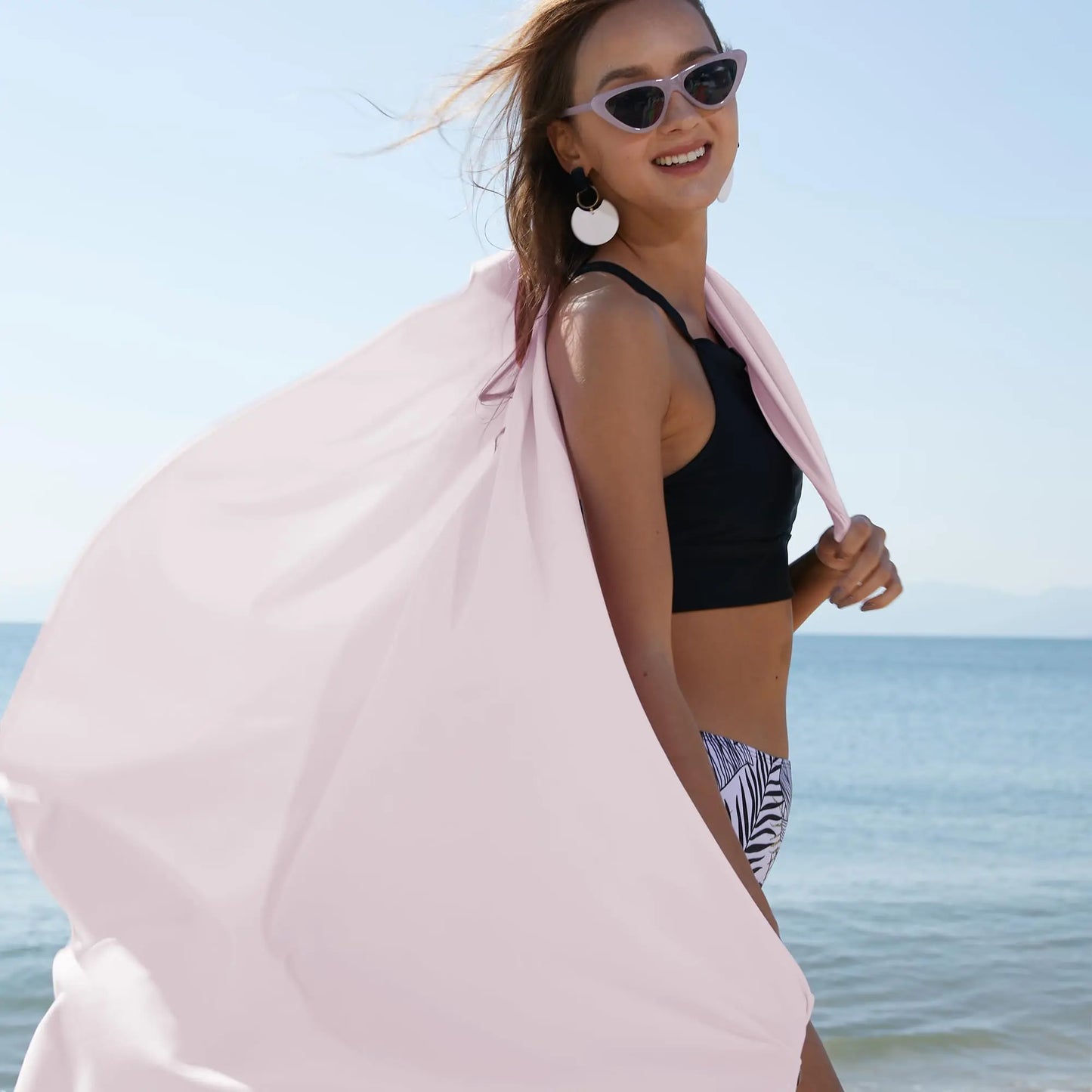 1 Pcs Microfiber Towel Sports Quick-Drying Super Absorbent Camping Towel Super Soft Lightweight Gym Swimming Yoga Beach Towel