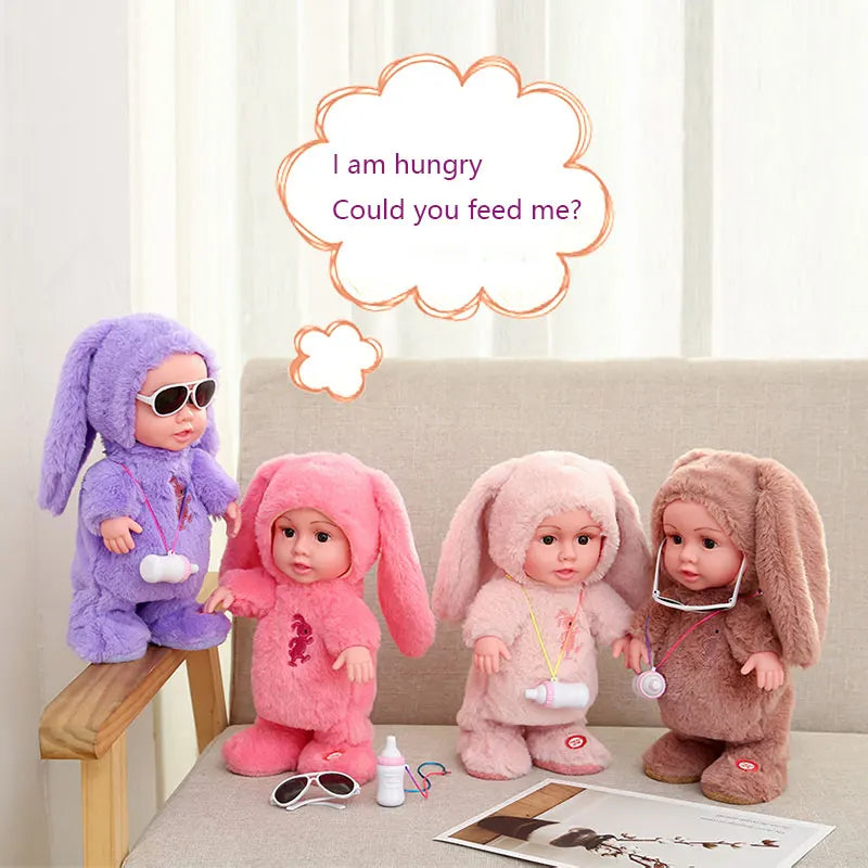 Electronic Baby Doll Toys Talk Walk Robot Doll 120 Songs Stuffed Lifelike Toddler Baby For Kids Birthday Gifts