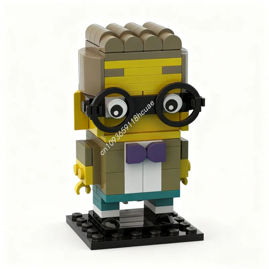 123pcs MOC Mr Smithers Satirical Animated Sitcom Brickheadz Model Building blocks Kids idea craft toys Education Christmas gifts