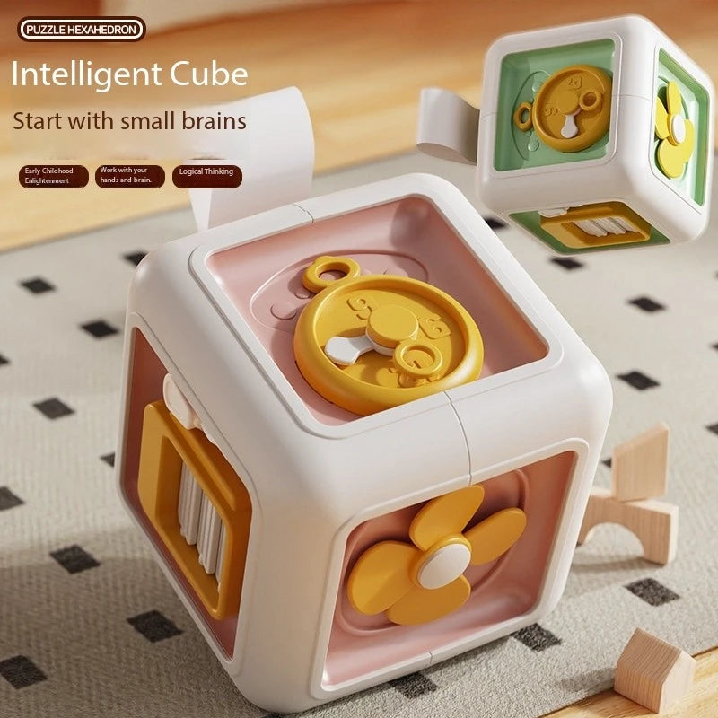 6 in 1 Montessori Educational Toys Sensory BusyBoard Baby Practice Skills Drawer Cube FidgetEducational Toys for Girl Boy