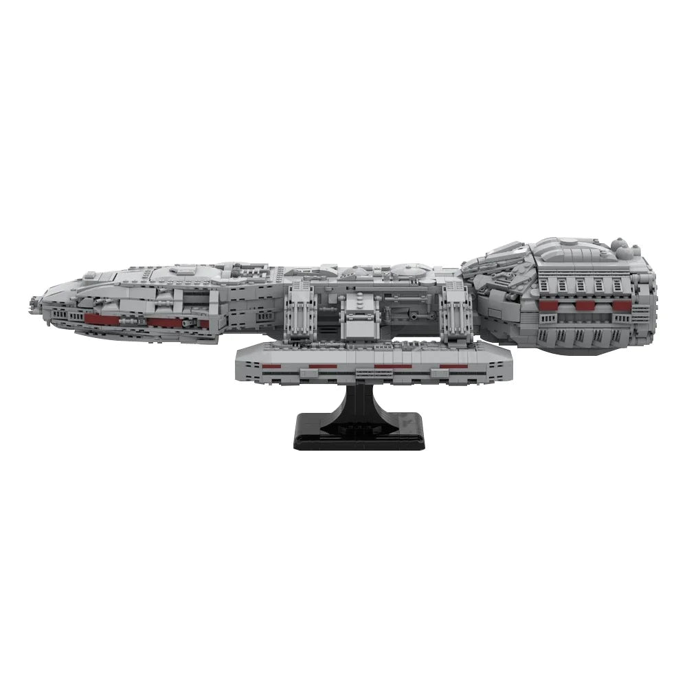 MOC Battlestar Galactica Model Building Blocks Sci-Fi Military Techo Battlestar Spaceship Bricks Toys