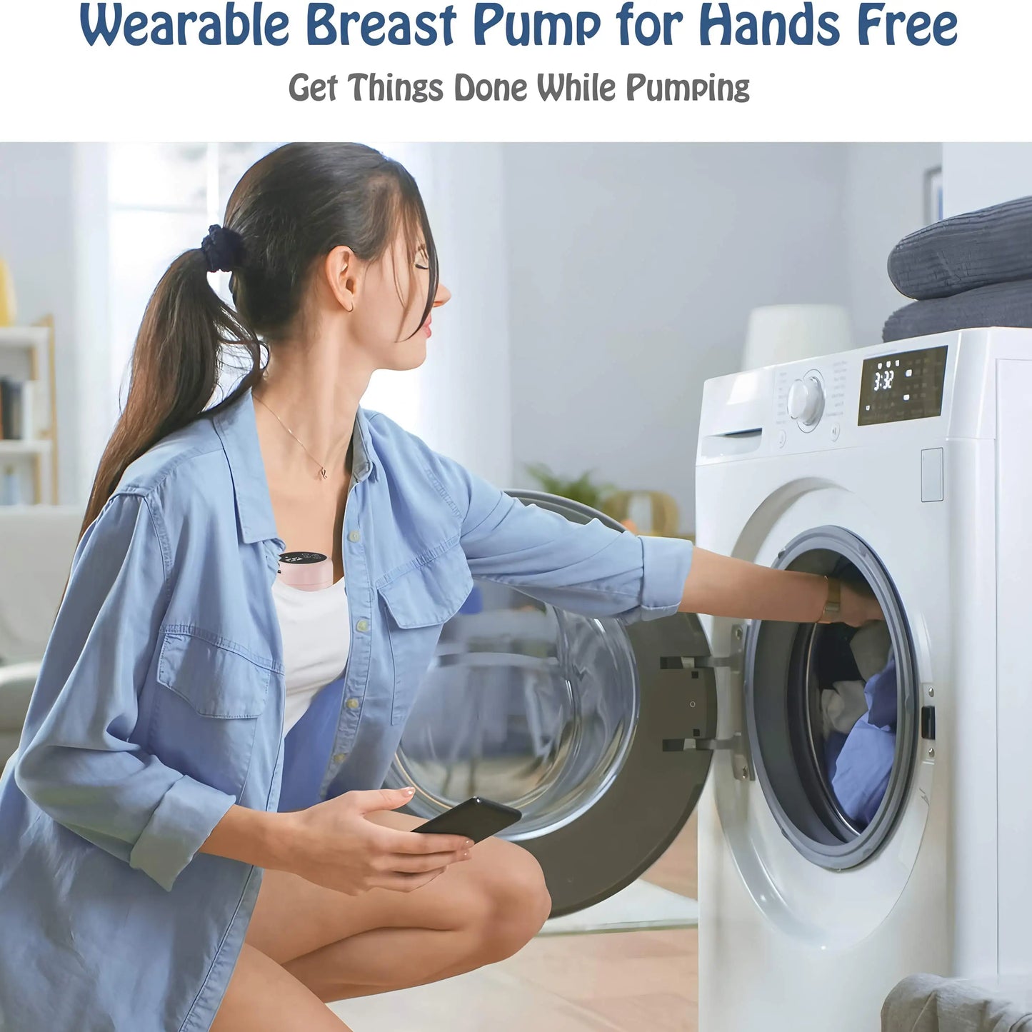 New Wearable Electric Breast Pumps Portable Hands Free Breast Pump Silent Comfort Breast Milk Extractor Collector 1PCS