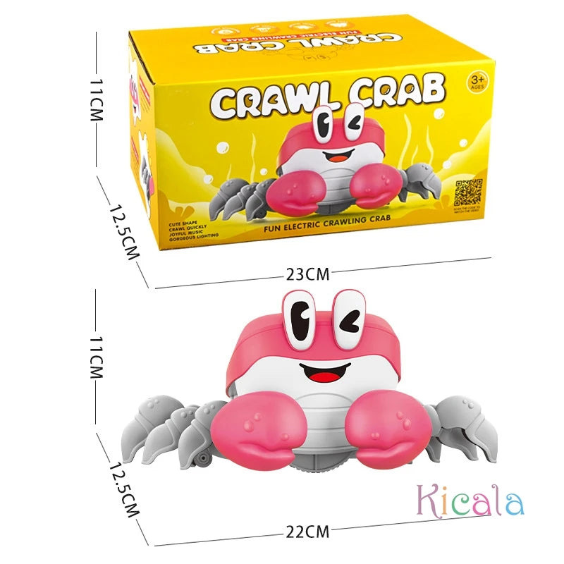 Crawling Crab Baby Toys Sensory Interactive Music Gifts for Boy Girl Toddler Escape Induction Sound Development Toy