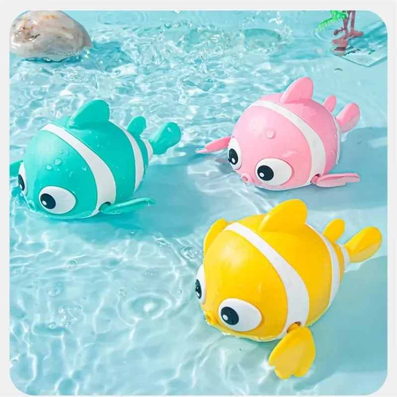 Baby Bath Toys Frog and Fish Wind Up Toys for Toddlers Bathtub Toys for Baby Floating Pool Games Swimming Bath Toys for Kids